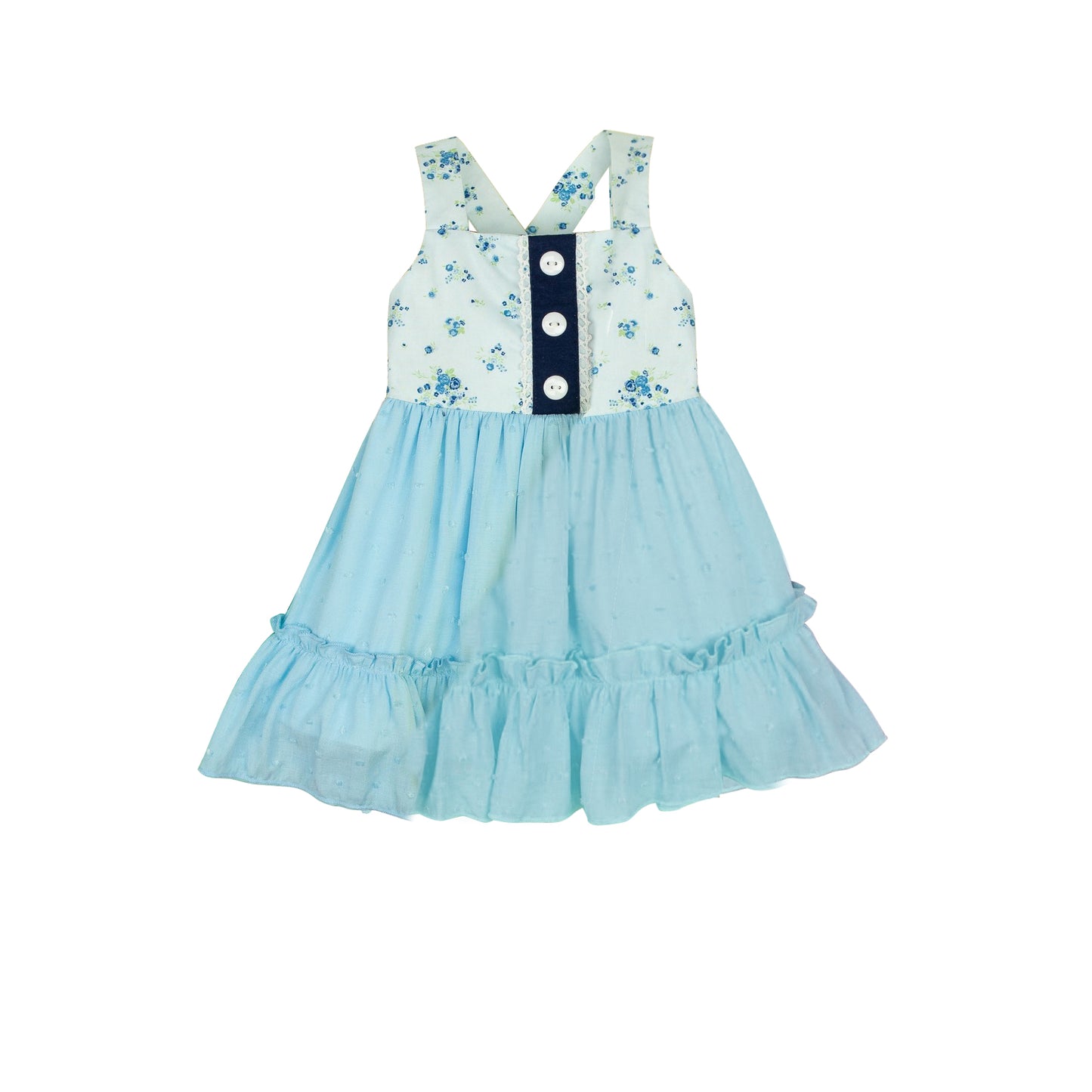 presale GT0861  Blue Tulle Sleeveless Top with Floral Lace 2024 .10.18