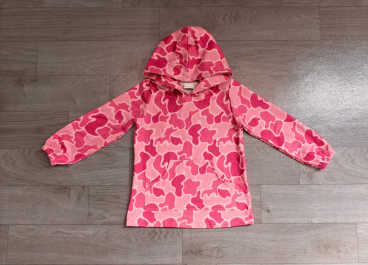 pre order long sleeve pink camo girl hoodie