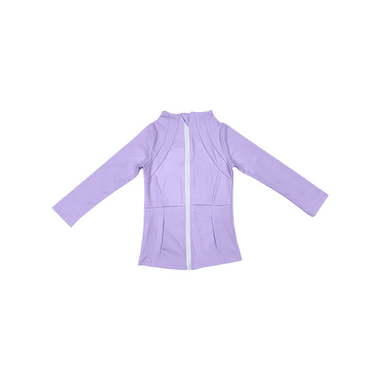 presale GT0910 Purple Yoga Wear Zipper Long Sleeve Top 2024 12.7