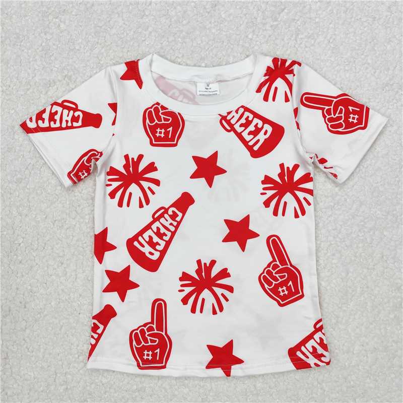Sibling Baby Girls Cheer Team Tee Shirts Top D 6.18