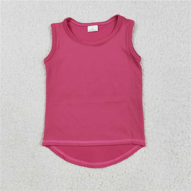 Match Hot Sale Baby Girls Colorful Sleeveless Vests Yoga Top  D 6.3