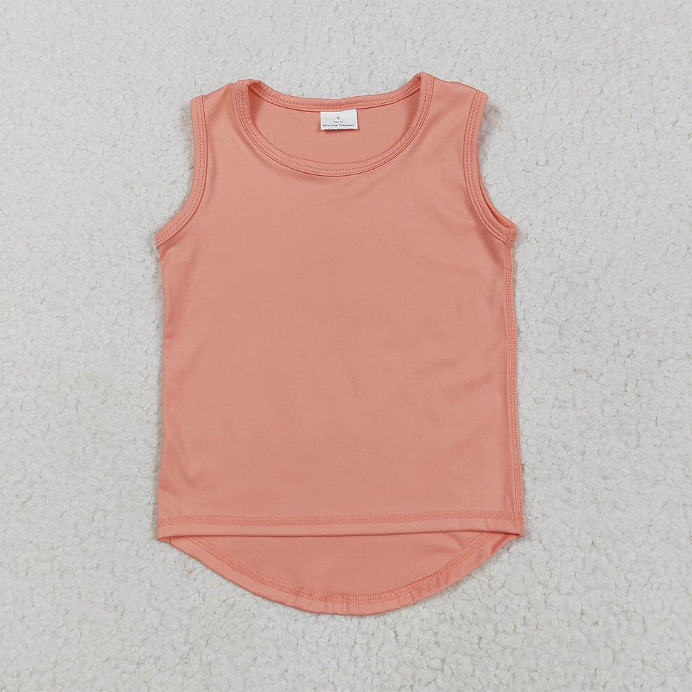 GT0984  Baby Girls Peach Sleeveless Vests Top  D 5.22