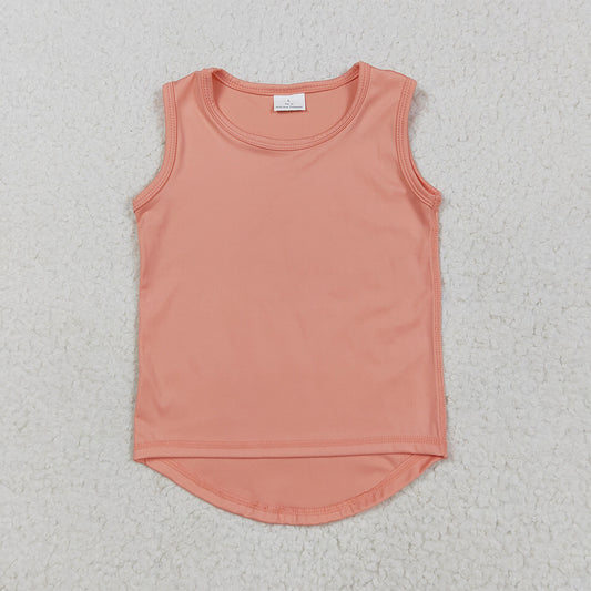 GT0984  Baby Girls Peach Sleeveless Vests Top  D 5.22