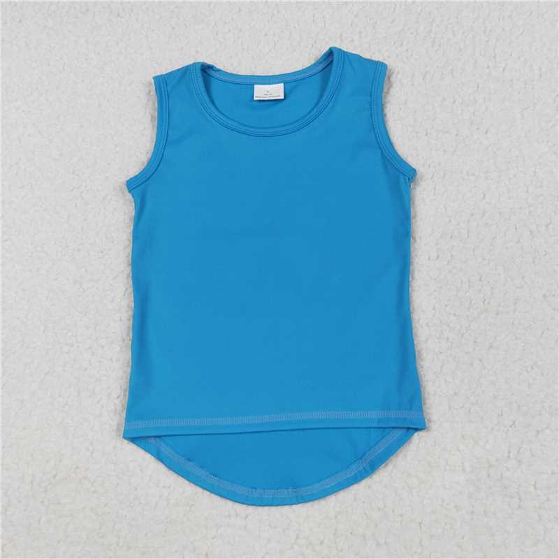Match Hot Sale Baby Girls Colorful Sleeveless Vests Yoga Top  D 6.3