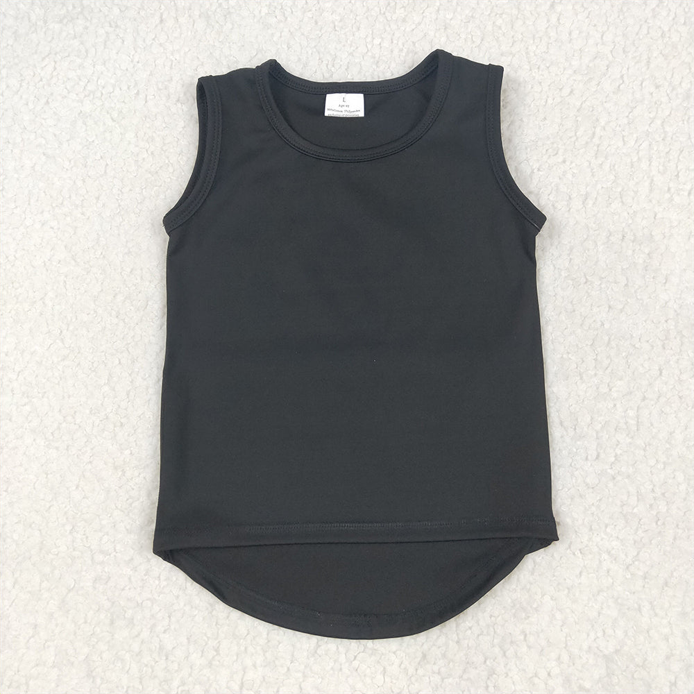 GT0987  Baby Girls Black Sleeveless Vests Top D 5.17