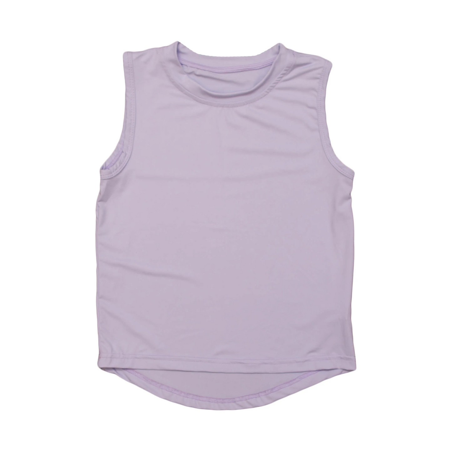 presale GT0995 Baby Girls Lavender Sleeveless Yoga Active Tee Shirts Vest  D 4.8