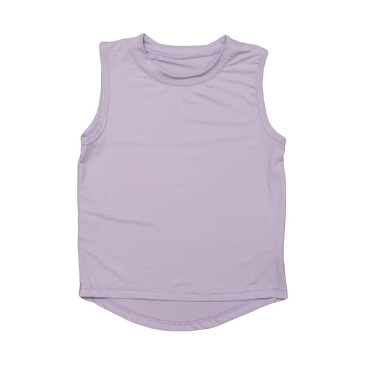 presale GT0995 Baby Girls Lavender Sleeveless Yoga Active Tee Shirts Vest  D 4.8