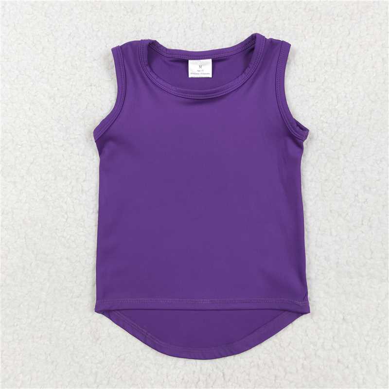 Match Hot Sale Baby Girls Colorful Sleeveless Vests Yoga Top  D 6.3