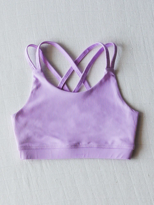 presale GT1002 Baby Girls Lavender Strap Yoga Vest Top D 4.2