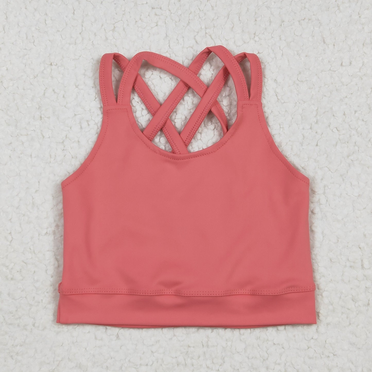 GSD2436 Baby Girls Peach Strap Vest Top Skort Yoga Sets  D 6.17