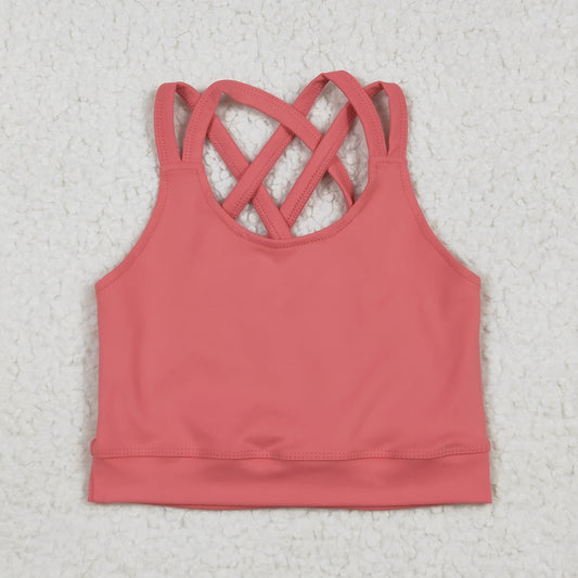 GT1004 Baby Girls Peach Strap Yoga Vest Top  D 6.17