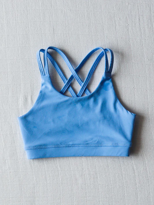 presale GT1009 Baby Girls Hot Blue Strap Yoga Vest Top D 4.2