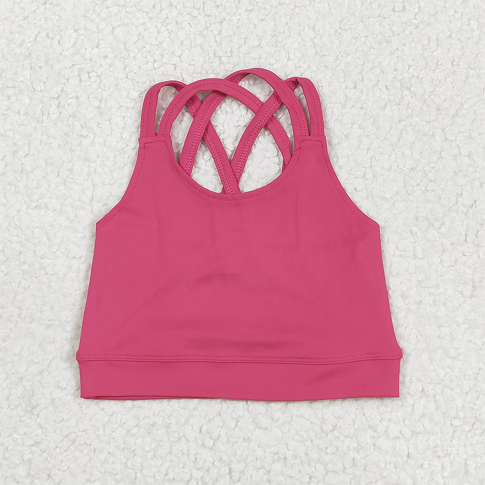 GT1010 Baby Girls Hot Pink Strap Yoga Vest Top  D 5.16