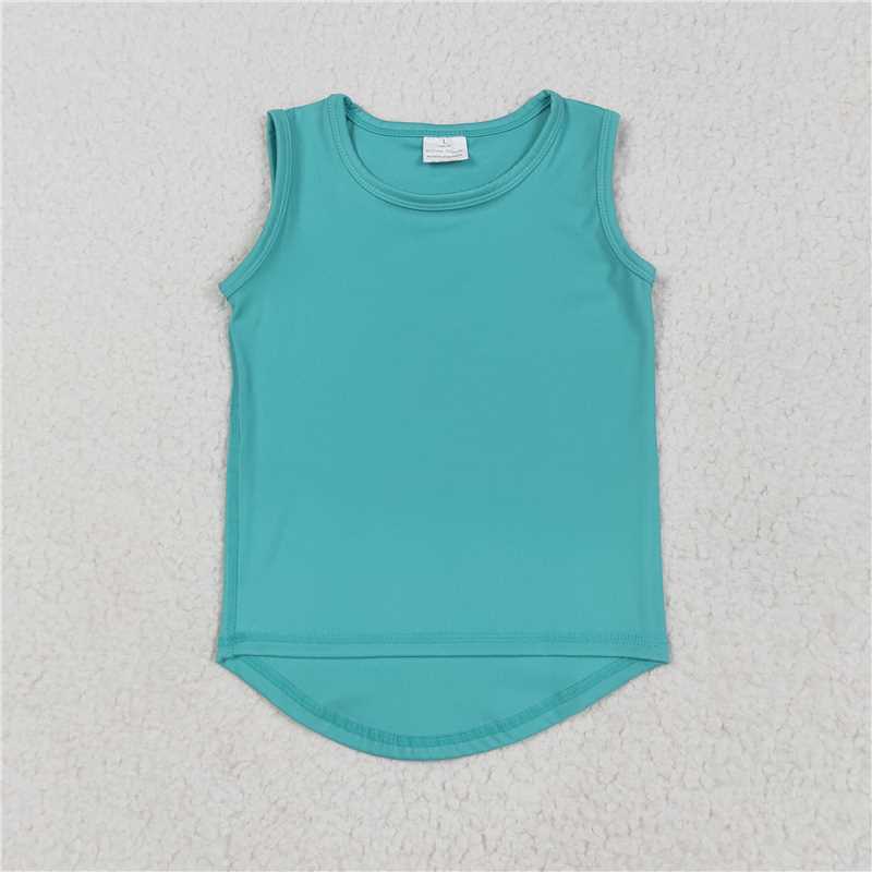 Match Hot Sale Baby Girls Colorful Sleeveless Vests Yoga Top  D 6.3