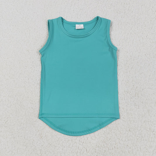 GT1018 Baby Girls Aqua Sleeveless Yoga Tee Shirts Vest D 5.30