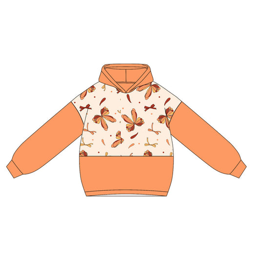 presale GT1030 Baby Girls Peach Long Sleeves Bows Hoodies Top  D 5.9