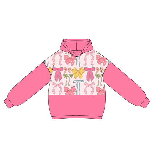 presale GT1034 Baby Girls Watermelon Long Sleeves Colorful Bows Hoodies Top D 5.9
