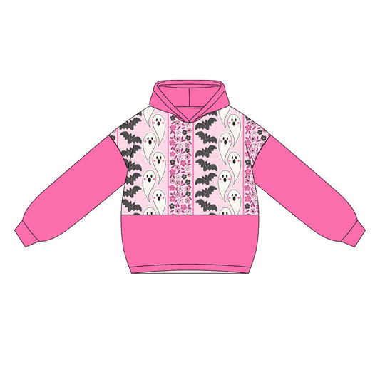presale GT1036 Baby Girls Pink Long Sleeves Bats Ghosts Hoodies Top D 5.9