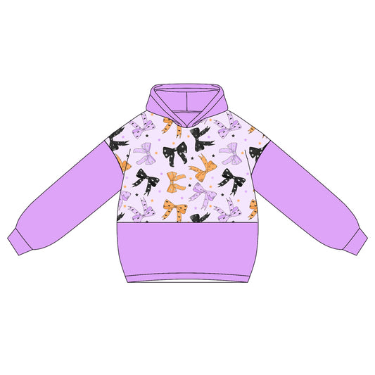 presale GT1039 Baby Girls Lavender Long Sleeves Colorful Bows Stars Hoodies Top  D 5.9