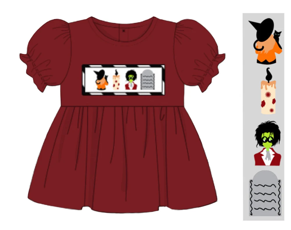 presale GT1045 Baby Girls Red Short Ruffle Sleeves Candles Tunic Tee Shirts  D 5.15