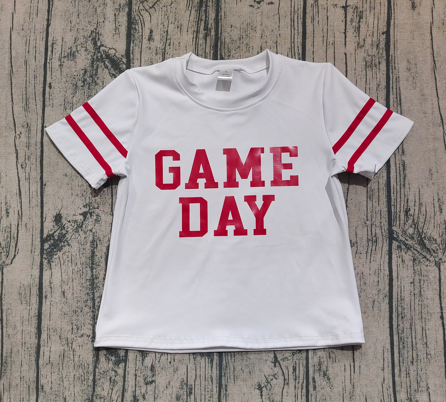 GT1102 Baby Girls Red Game Day Team Tee Shirts Top D 821