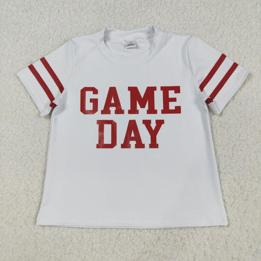 GT1102 Baby Girls Red Game Day Team Tee Shirts Top D 821