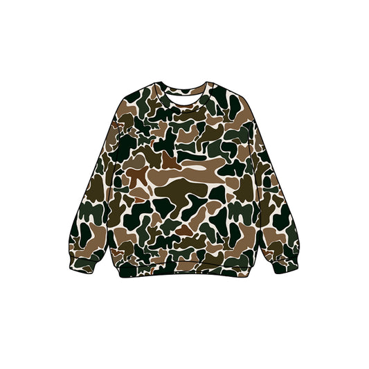presale  GT1122 Adult Women Dark Green Camo Long Sleeves Western Tee Shirts Top    D 7.18