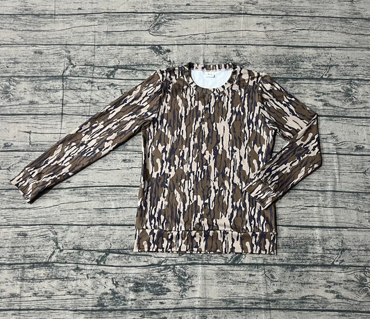 presale  GT1123  Adult Women Olive Bottomland Camo Long Sleeves Western Tee Shirts Top  D 918