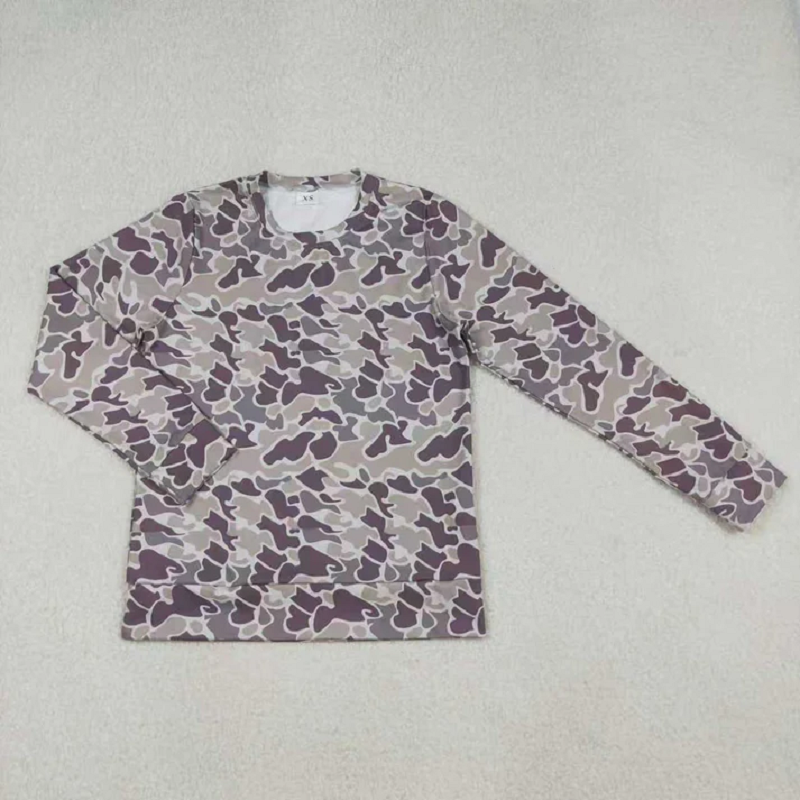 Sibling Adult Women Camo Long Sleeves Yoga Active Tee Shirts Tops  D 1020