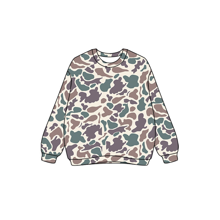 presale  GT1126 Adult Women Lavender Camo Long Sleeves Western Tee Shirts Top   D 7.18