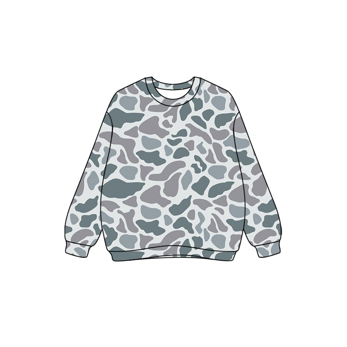 presale  GT1127  Adult Women Light Green Camo Long Sleeves Western Tee Shirts Top  D 918
