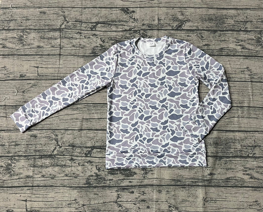 presale GT1127 Adult Women Light Green Camo Long Sleeves Western Tee Shirts Top D 918