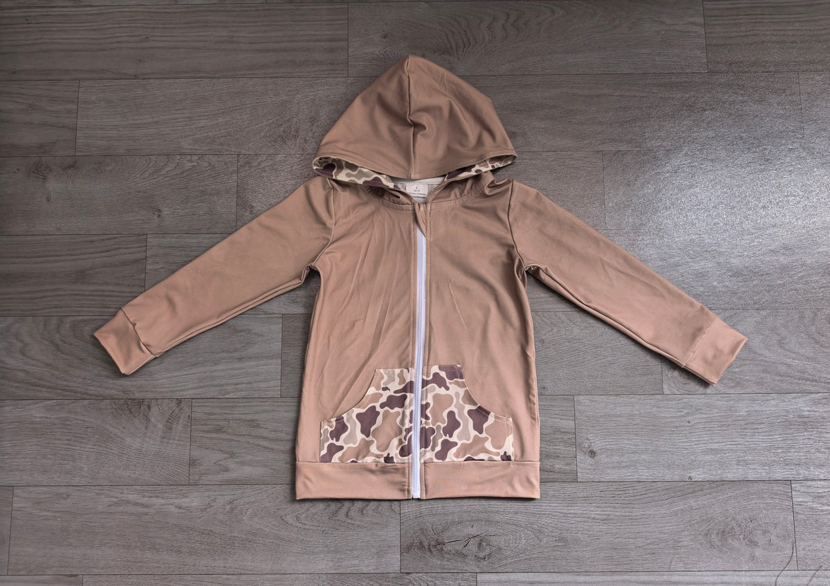 pre order brown deer camo boy jacket