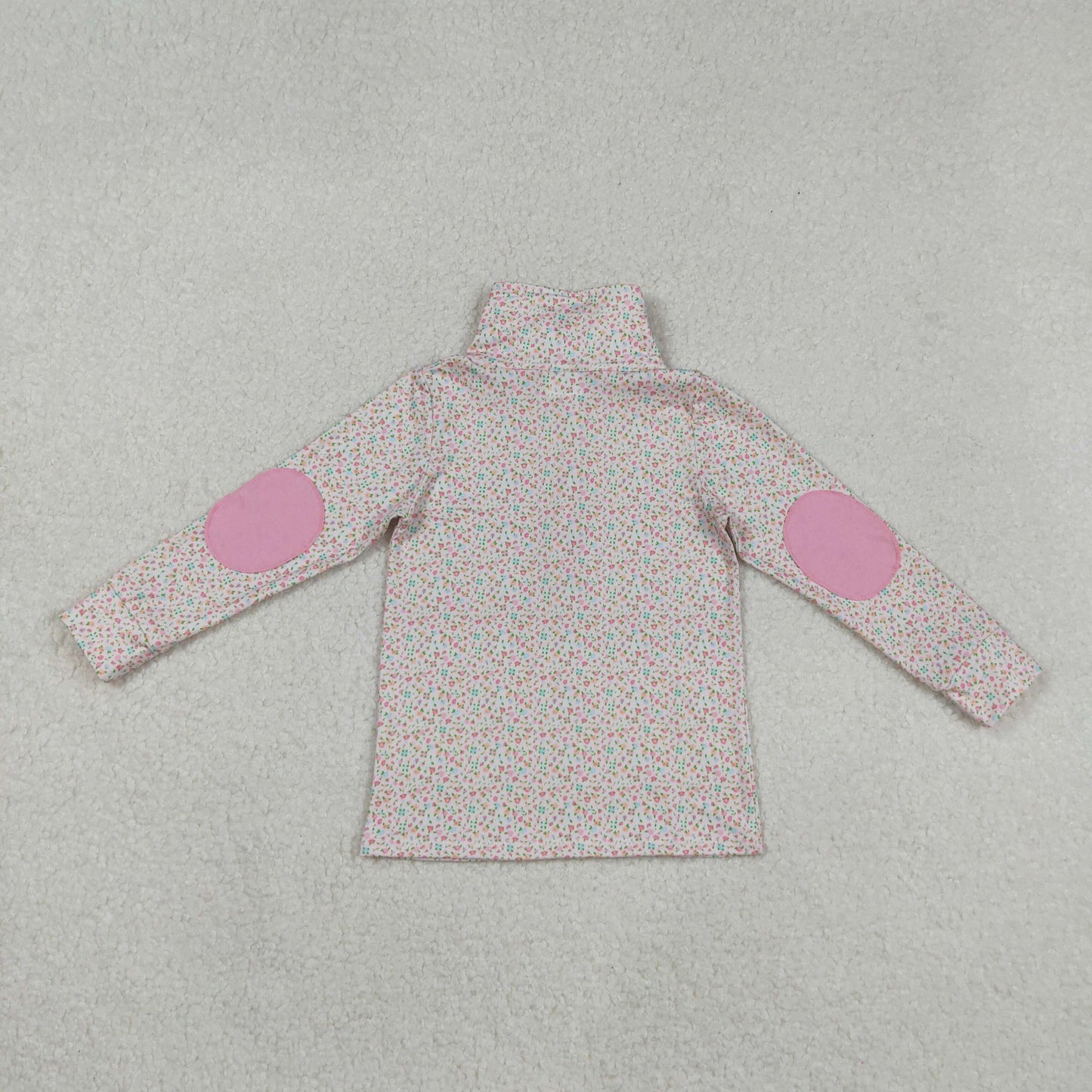 GT1145 Baby Girls Long Sleeves Pink Floral Zipper Hoodies Top D 908