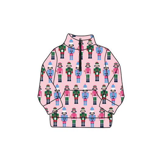 presale GT1169 Baby Girls Colorful Soldiers Pocket Zipper Pullovers Top  D 829