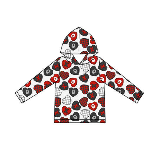 presale GT1243 Baby Girls Long Sleeve Hearts XO Valentine Hoodies Top  D 922