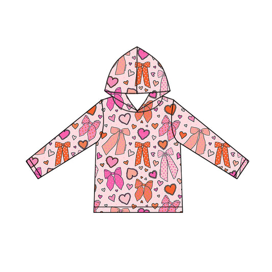 presale GT1244 Pink hooded long-sleeved top with heart and bow pattern D 922