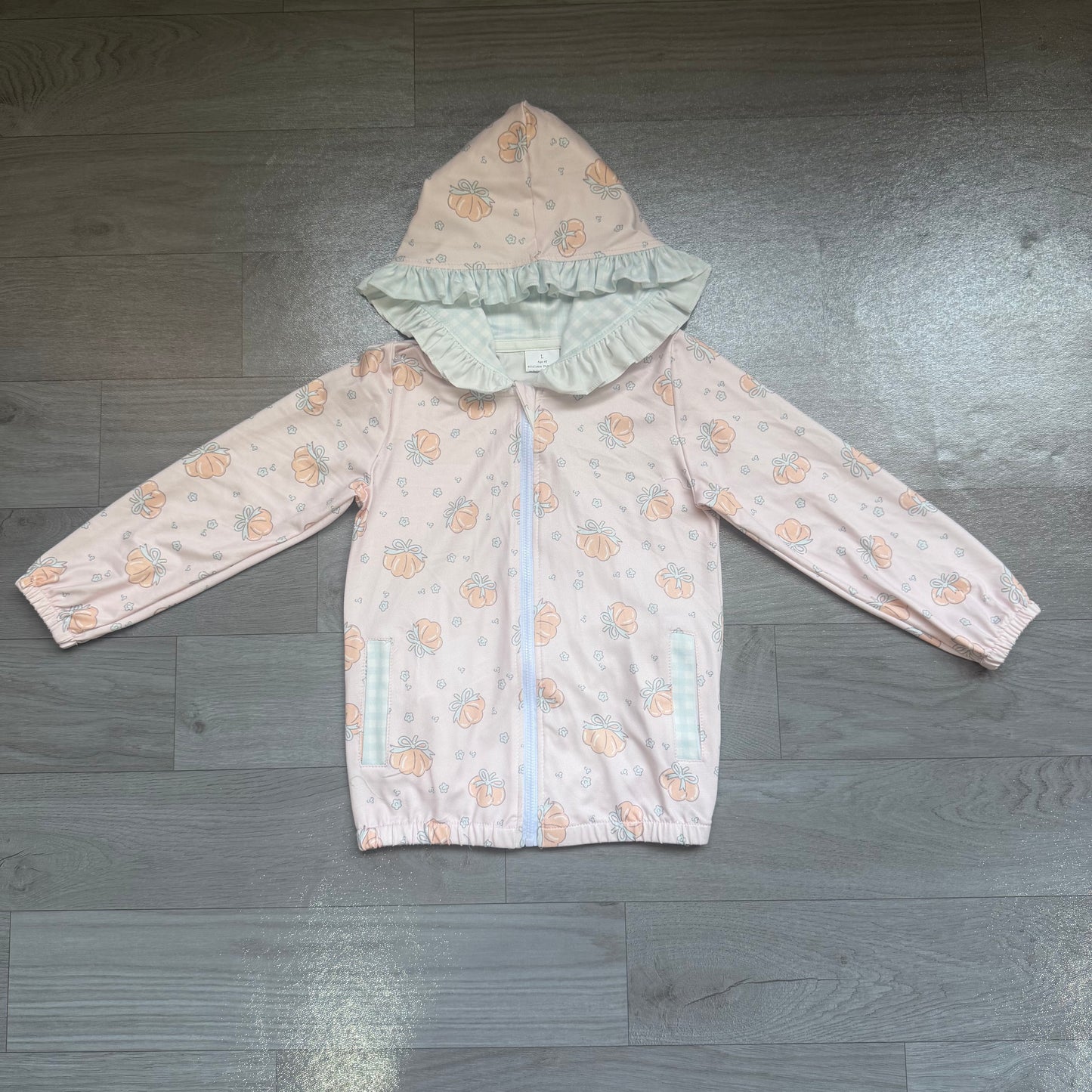 Pre order full zipper pumpkin print hoodie