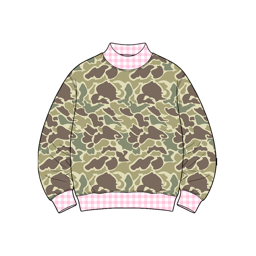 Pre-order camo sweater top girl