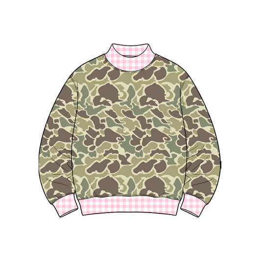 Pre-order camo sweater top girl