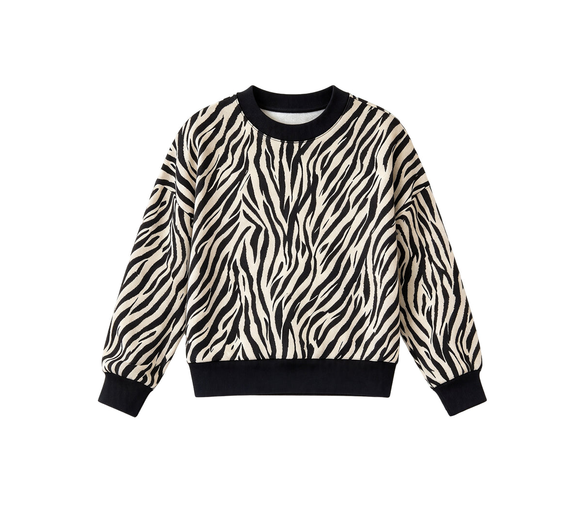 Pre order mommy and me zebra print crewneck top