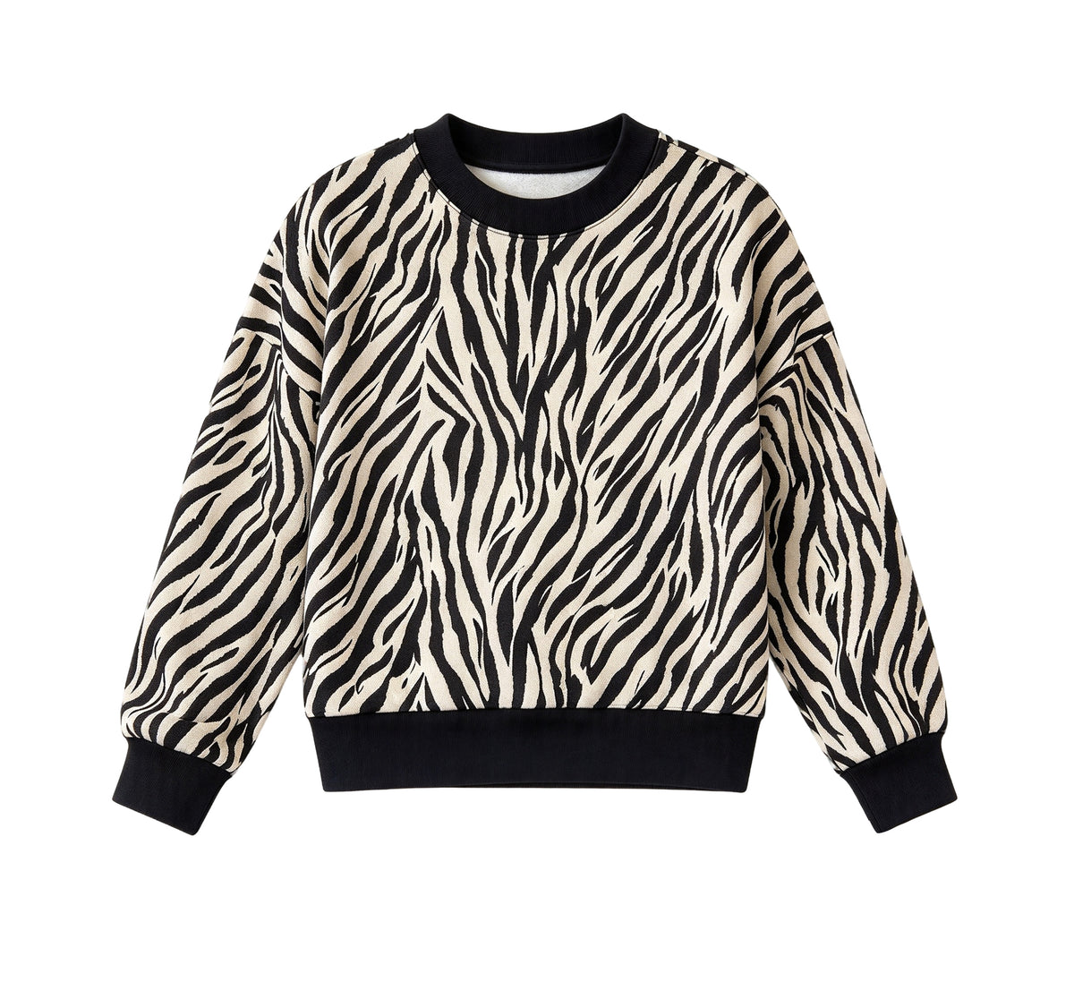 Pre order mommy and me zebra print crewneck top