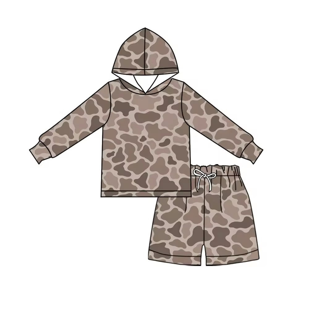 MOQ 5 one items TAT 6-8weeks 95%cotton 5%spandex custom blank camo sets