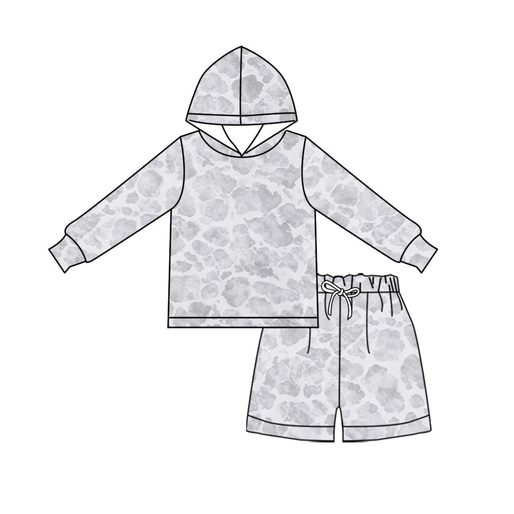 MOQ 5 one items TAT 6-8weeks 95%cotton 5%spandex custom blank camo sets