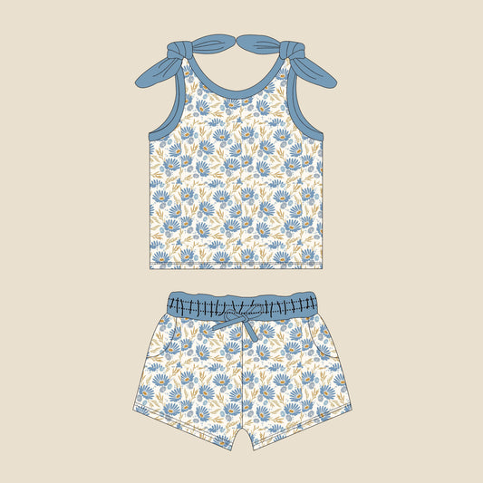 Custom order floral tank shorts set