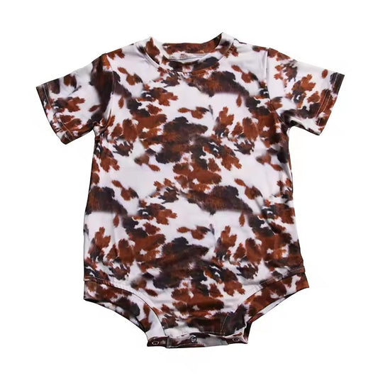 Custom order cow print romper