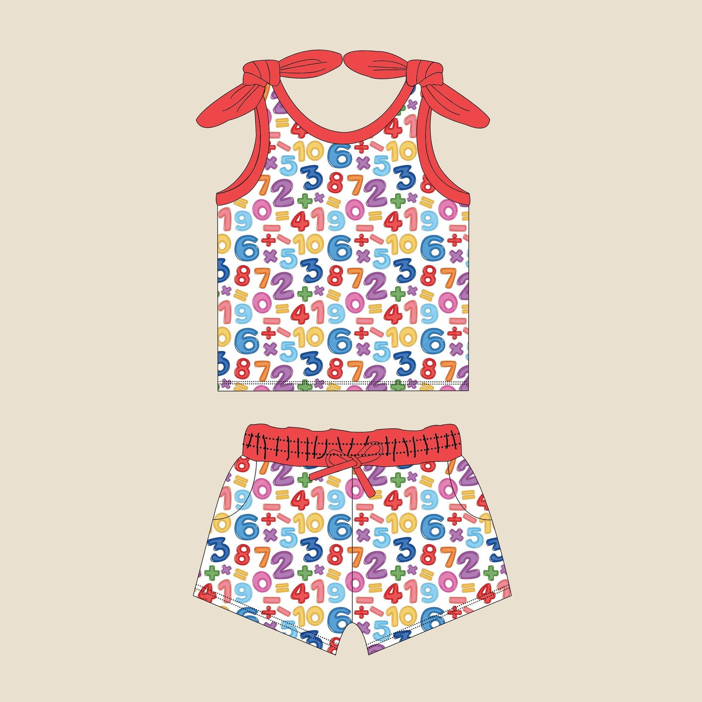 Custom order girls tank shorts set