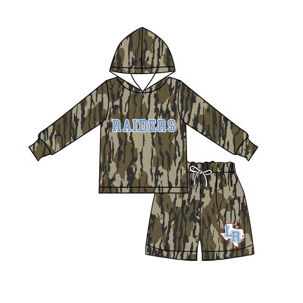 MOQ 5 one items TAT 6-8weeks 95%cotton 5%spandex custom football team camo sets