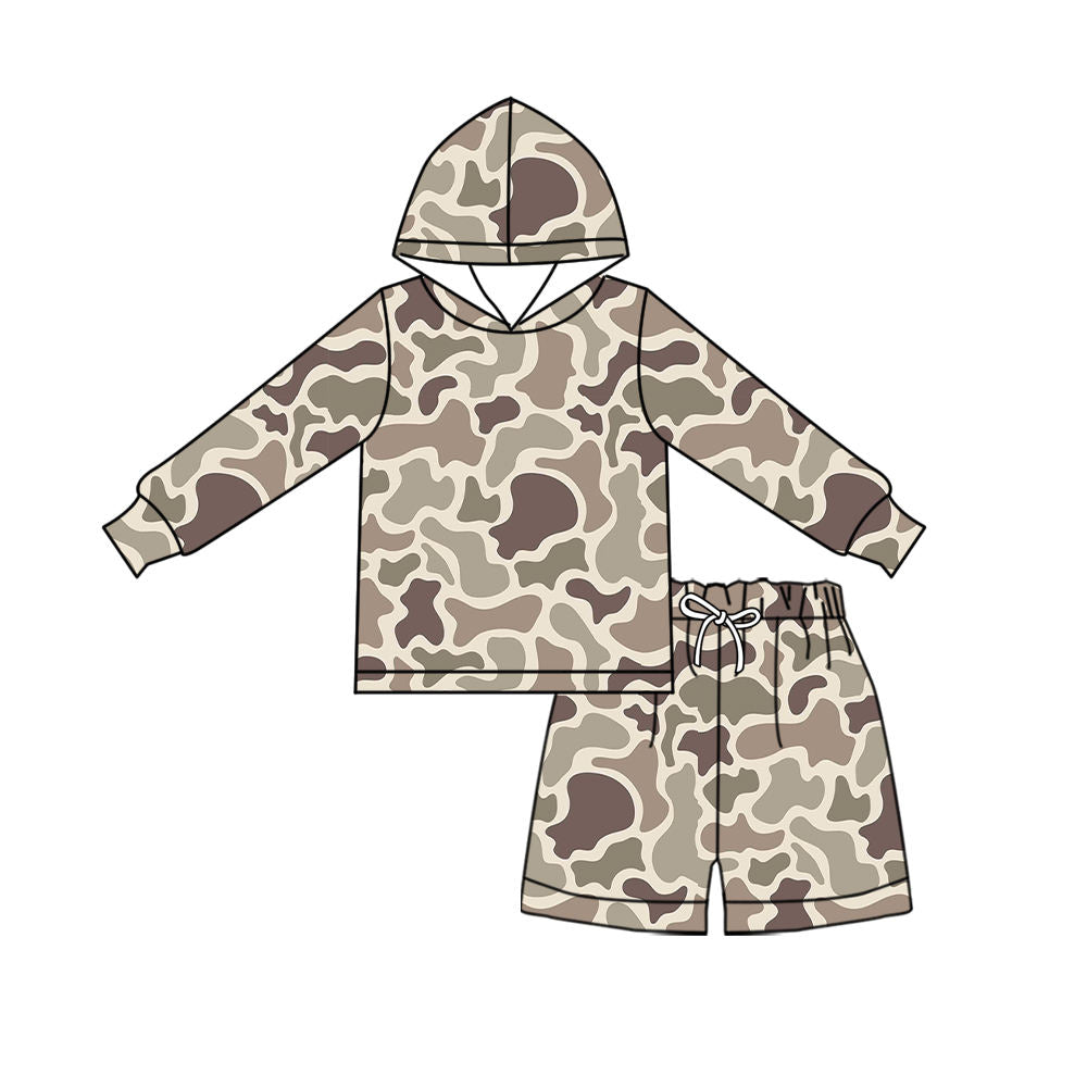 MOQ 5 one items TAT 6-8weeks 95%cotton 5%spandex custom blank camo sets