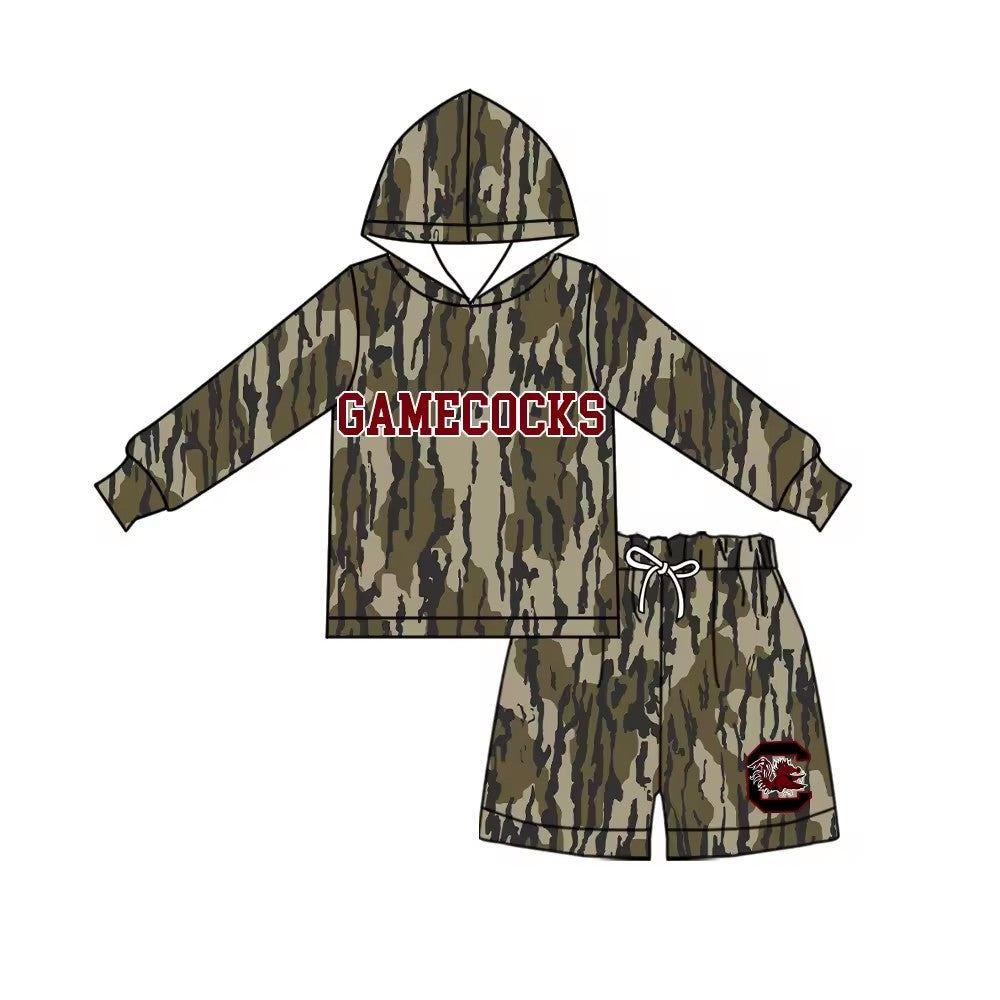 MOQ 5 one items TAT 6-8weeks 95%cotton 5%spandex custom football team camo sets